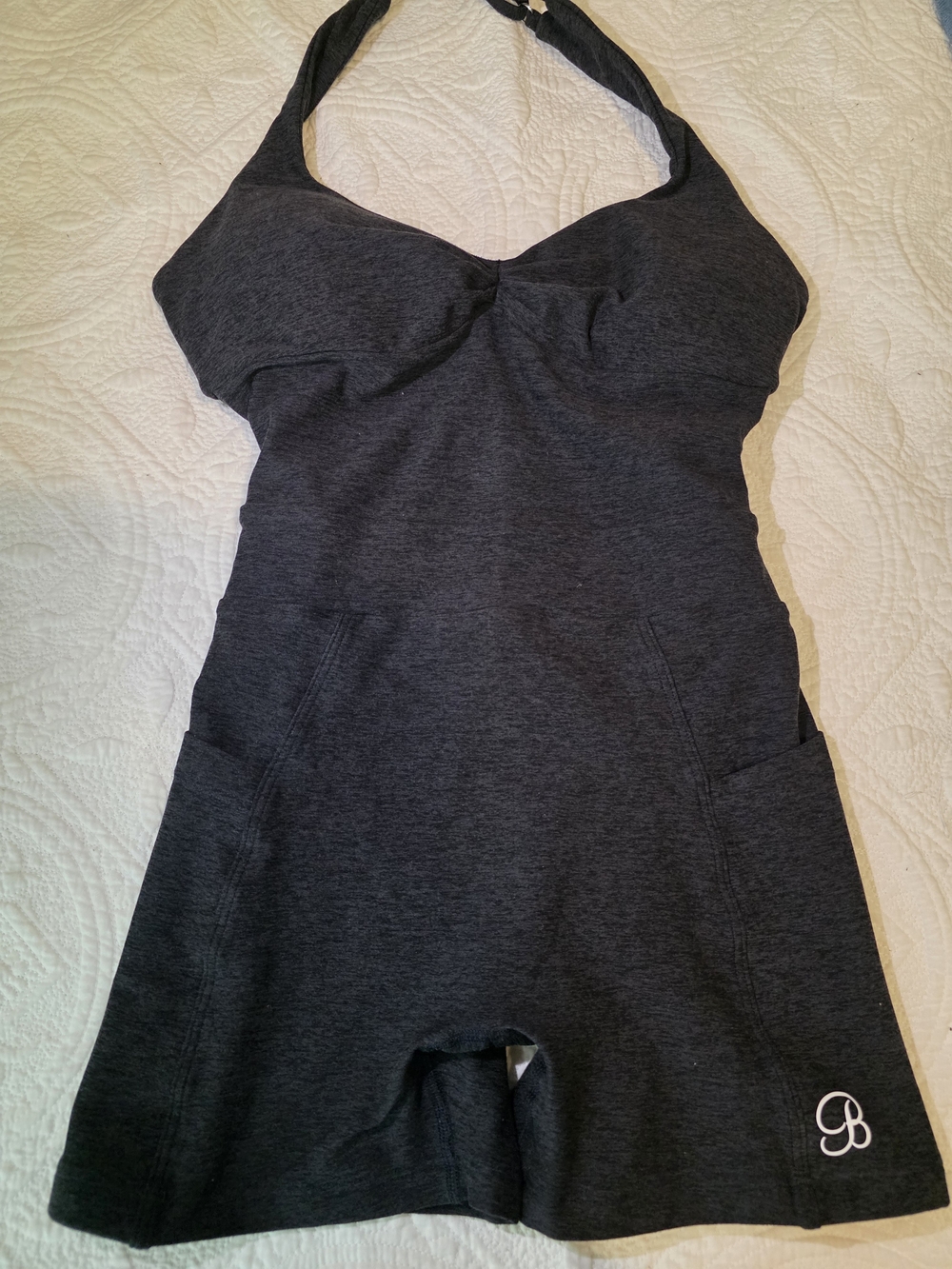 Bombshell Sportswear Charcoal Halter Romper